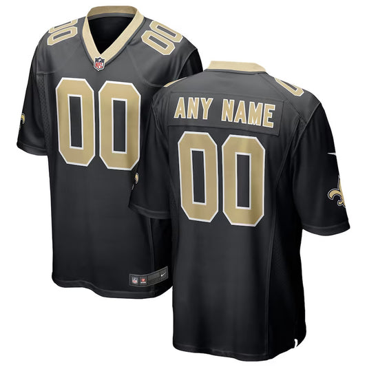 Men's Black New Orleans Saints Jersey Men Jersey(st)+Patch