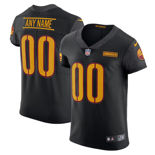 Men's Black Washington Commanders Jersey MAN Custom Jersey (HP)