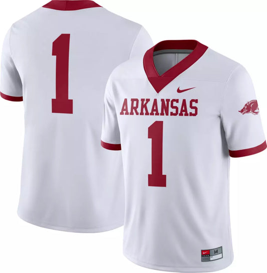 Arkansas Football Jersey White Jersey