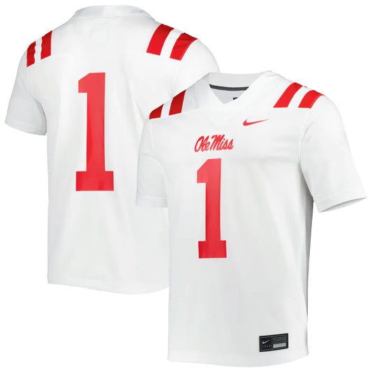 Ole Miss Rebels Football Jerseys White NEW