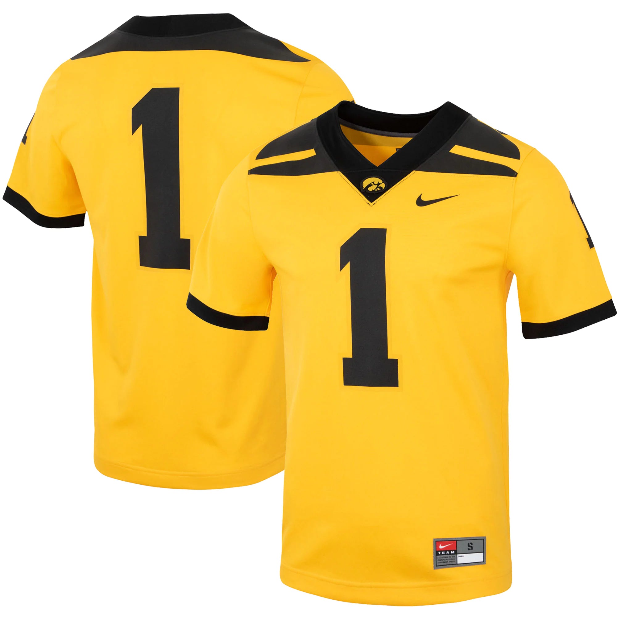 Iowa Hawkeyes Football Jersey Gold SHOPDIEHARDS LLC