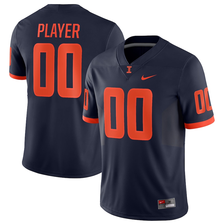 Illinois Fighting Illini 2021 NCAA College Football Jersey  Navy1 Mens S-3XL