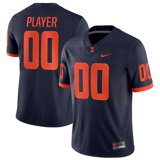 Illinois Fighting Illini 2021 NCAA College Football Jersey  Navy1 Mens S-3XL